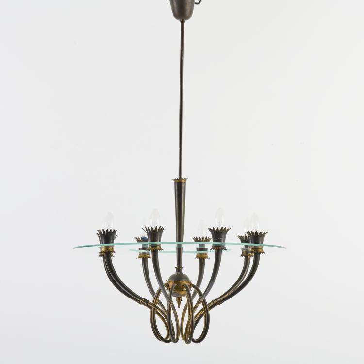 Bild 1 zu Objekt, Deckenleuchte, um 1941, Pietro Chiesa (zugeschrieben), Fontana Arte, Mailand (zugeschrieben/attributed), 170A 2