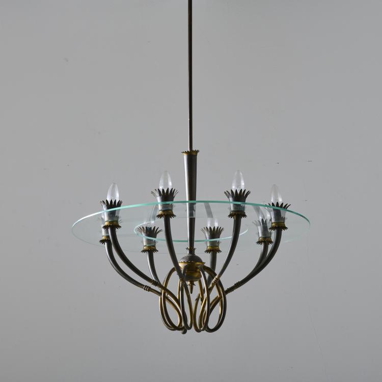 Bild 4 zu Objekt, Deckenleuchte, um 1941, Pietro Chiesa (zugeschrieben), Fontana Arte, Mailand (zugeschrieben/attributed), 170A 2