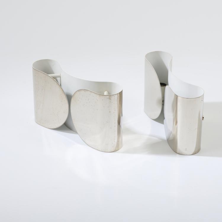 Hauptbild zu Objekt, Two 'Foglio' wall lights, 1967, Afra Scarpa,Tobia Scarpa, Flos, Mailand, 170A 77