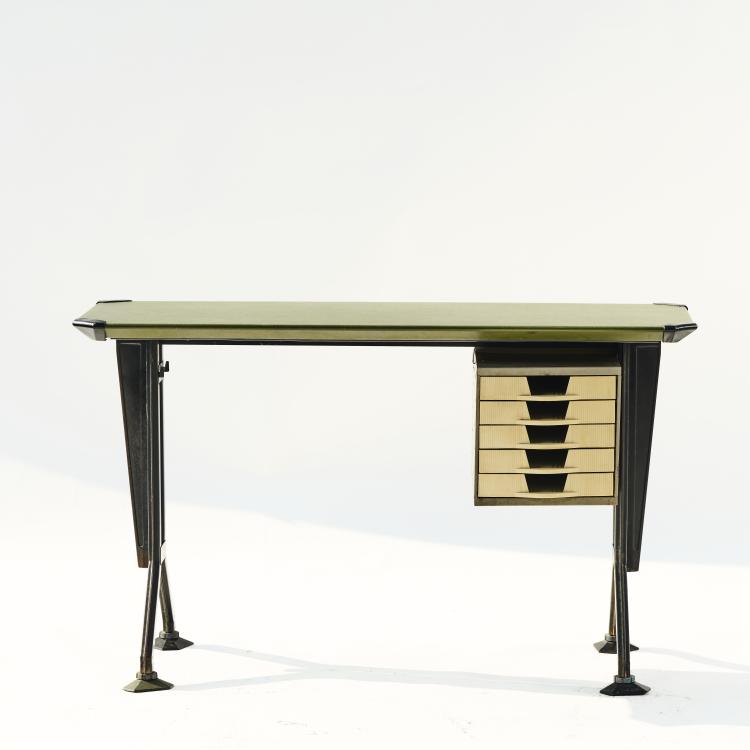 Hauptbild zu Objekt, Schreibmaschinentisch 'Arco', 1963, Gian Luigi Banfi,Ludovico Barbiano di Belgiojoso,Enrico Peressutti,Ernesto Nathan Rogers, Olivetti, Ivrea, 170A 52