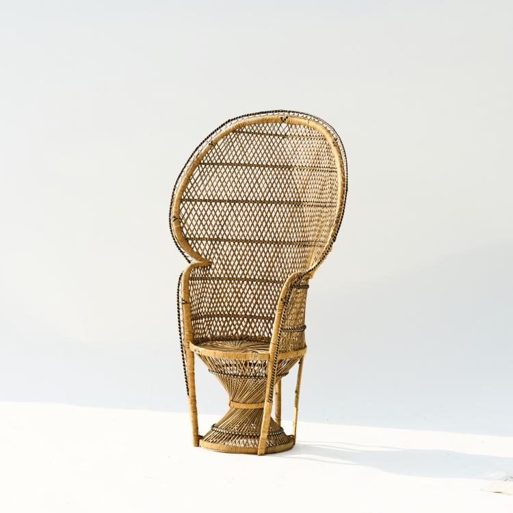 Hauptbild zu Objekt, Korbsessel 'Emmanuelle', 1970er Jahre, Italien, 170A 171