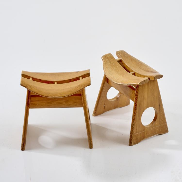 Bild 2 zu Objekt, Two stools, c. 1970, Gilbert Marklund, Furusnickarn AB, Schweden, 170B 431