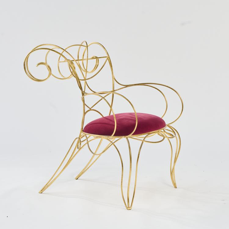 Hauptbild zu Objekt, 'Ram chair', 1985, Andr&eacute; Dubreuil, A. D. Decorative Arts, London, 170B 381
