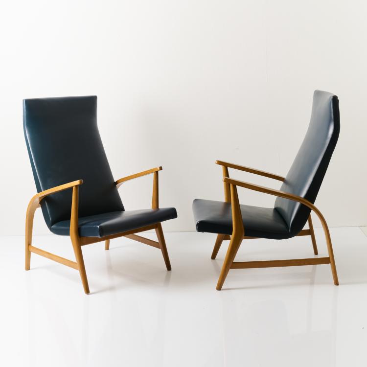 Hauptbild zu Objekt, Zwei Armlehnsessel, 1950er Jahre, Italien, 170A 18