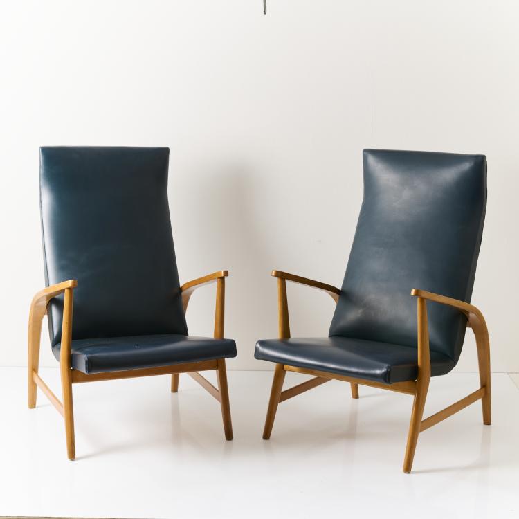 Bild 1 zu Objekt, Zwei Armlehnsessel, 1950er Jahre, Italien, 170A 18