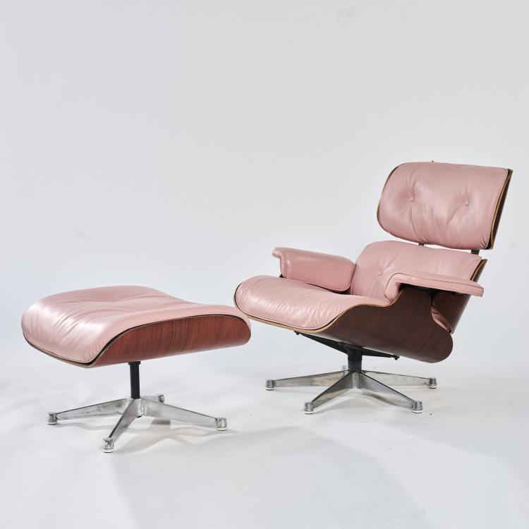Hauptbild zu Objekt, Armlehnsessel '670' mit Ottoman '671', 1956, Charles Eames,Ray Eames, ICF, Italien f&uuml;r Herman Miller, Zeeland, 170B 363