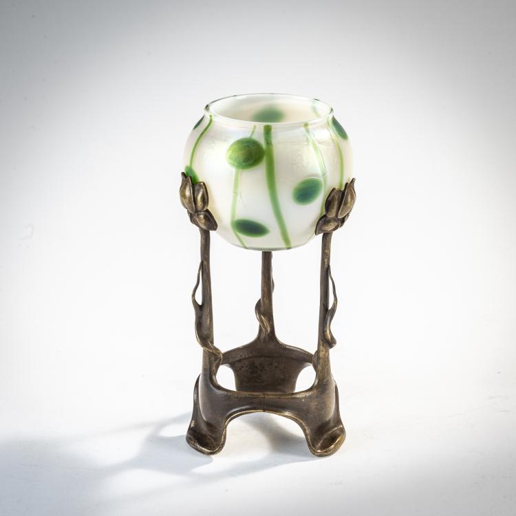 Bild 2 zu Objekt, Montierte Vase 'Streifen und Flecken', um 1903, Koloman Moser (Umkreis), L&ouml;tz Wwe., Klosterm&uuml;hle, 171A 245