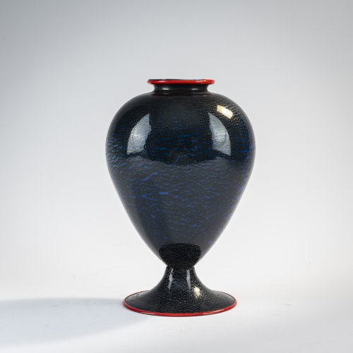 'Rosso, nero, argento' vase, c. 1932
