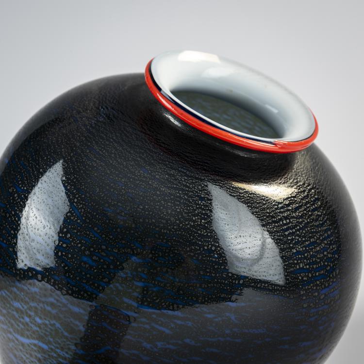 Bild 2 zu Objekt, 'Rosso, nero, argento' vase, c. 1932, Nason, Angelo, Murano, 170C 504