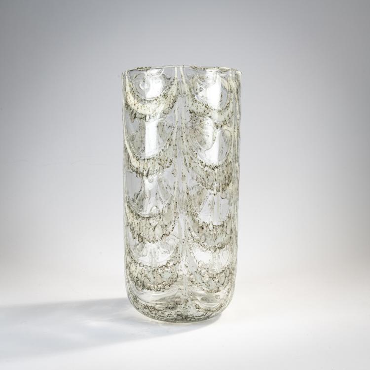 Hauptbild zu Objekt, Vase 'Graffito lattimo e bollicine', 1969, Ercole Barovier, Barovier & Toso, Murano, 170C 628