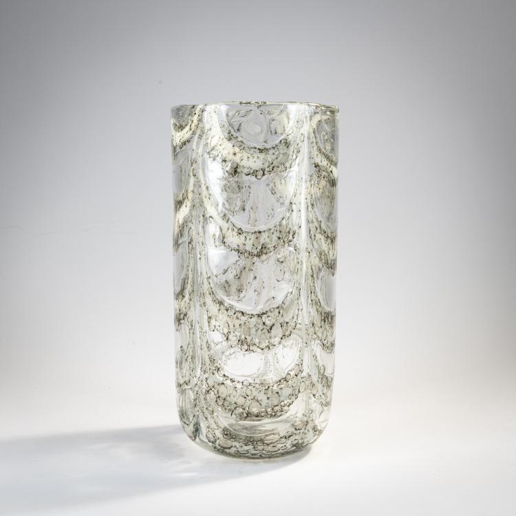Bild 1 zu Objekt, Vase 'Graffito lattimo e bollicine', 1969, Ercole Barovier, Barovier & Toso, Murano, 170C 628