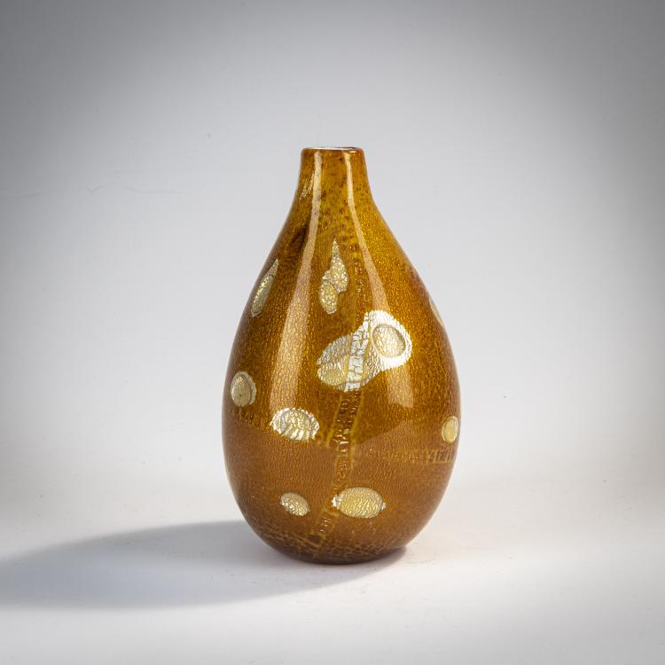 Hauptbild zu Objekt, Vase 'A reazione policrome' (Ad anelli), um 1950, Giulio Radi, A.Ve.M., Murano, 170C 673