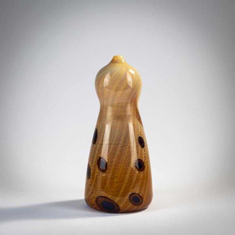 Bild 1 zu Objekt, Vase 'A reazione policrome' (A perle, Leopardo), um 1950, Giulio Radi, A.Ve.M., Murano, 170C 674