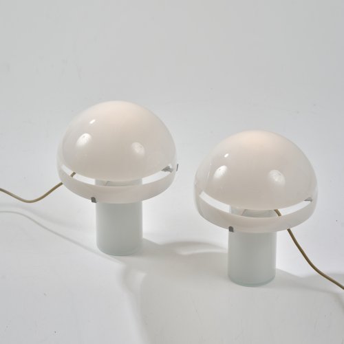 Two 'Funghi' table lights, 1970s