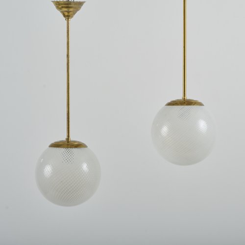 Two 'Reticello' ceiling lights, c. 1940
