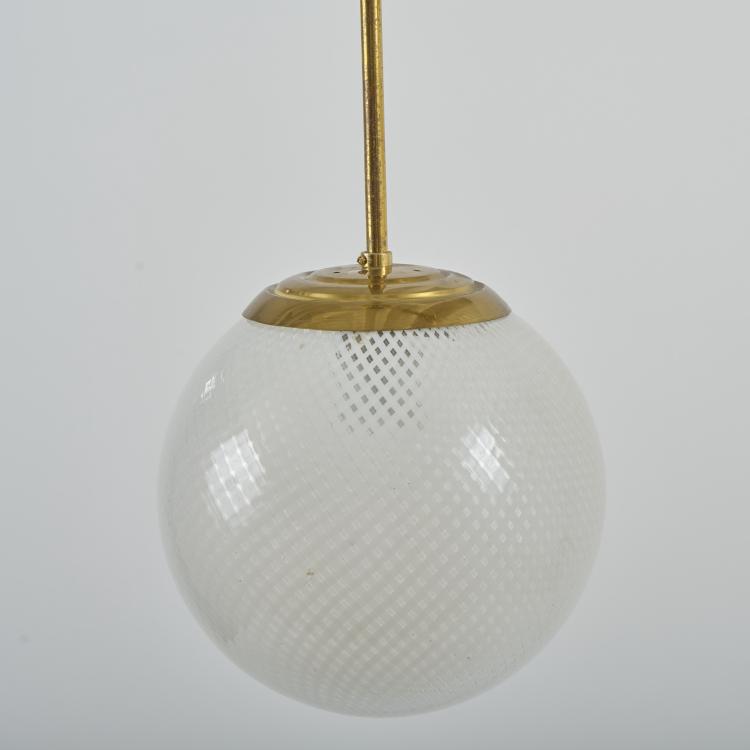 Bild 3 zu Objekt, Zwei Deckenleuchten 'Reticello', um 1940, Carlo Scarpa, Venini & C., Murano, 170A 12