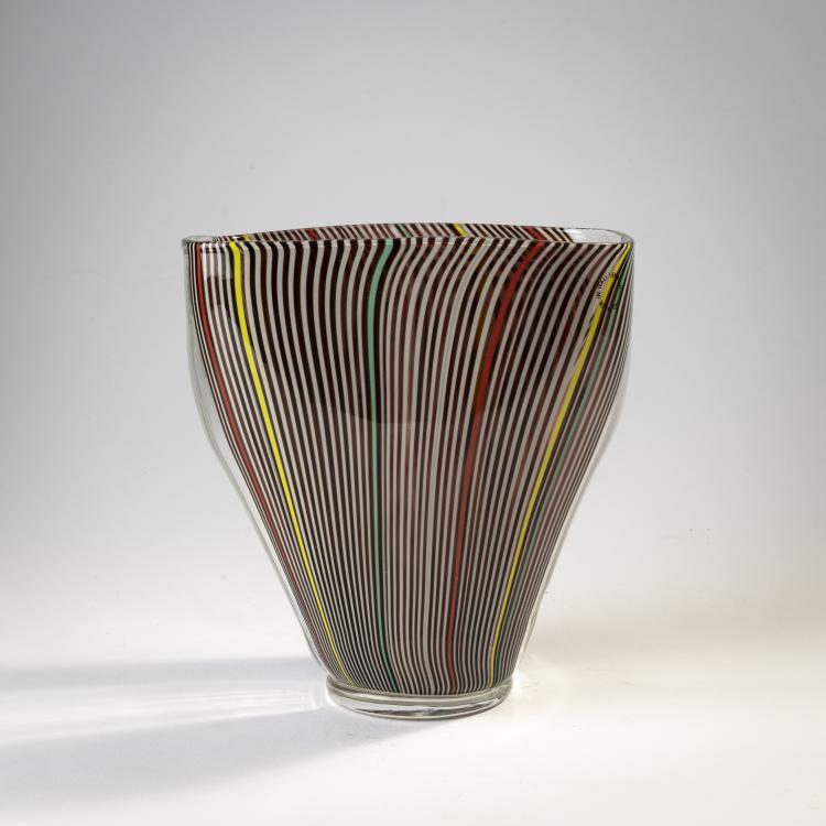 Hauptbild zu Objekt, Vase 'Zebra', um 1980, James Carpenter, Venini & C., Murano, 170C 593