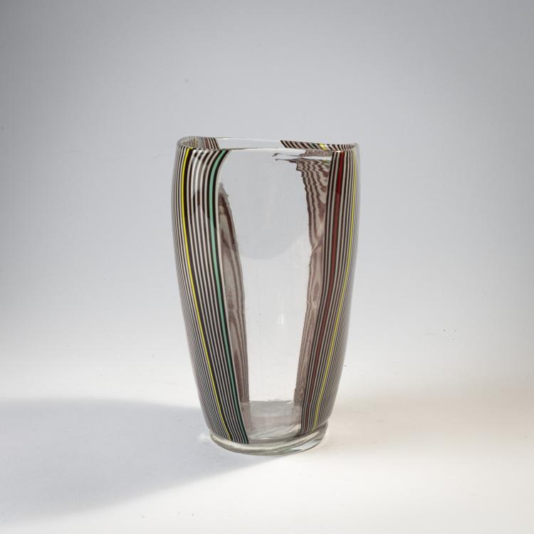 Bild 1 zu Objekt, Vase 'Zebra', um 1980, James Carpenter, Venini & C., Murano, 170C 593
