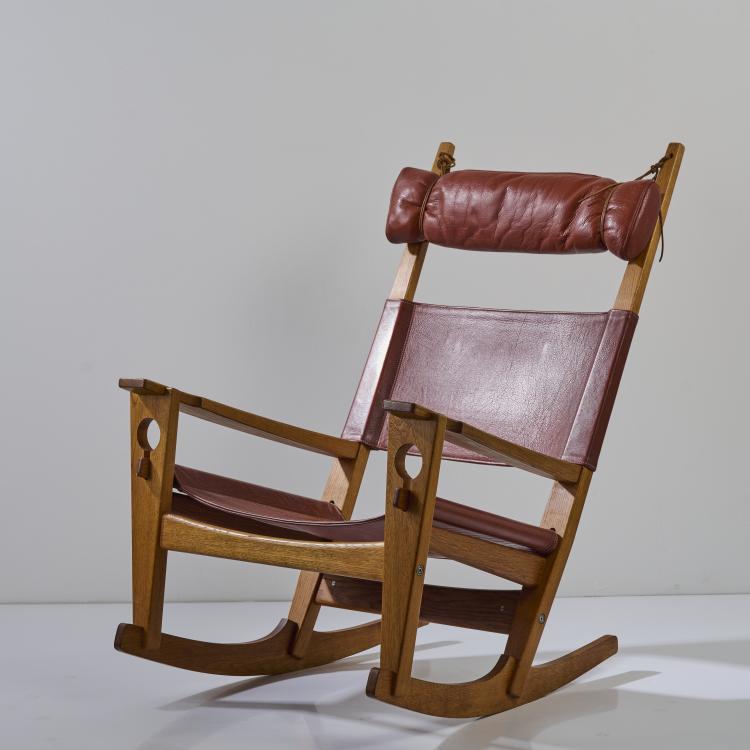 Hauptbild zu Objekt, 'GE-673 - Key Hole' rocking chair, 1967, Hans J. Wegner, Getama, Gedsted, 170B 430