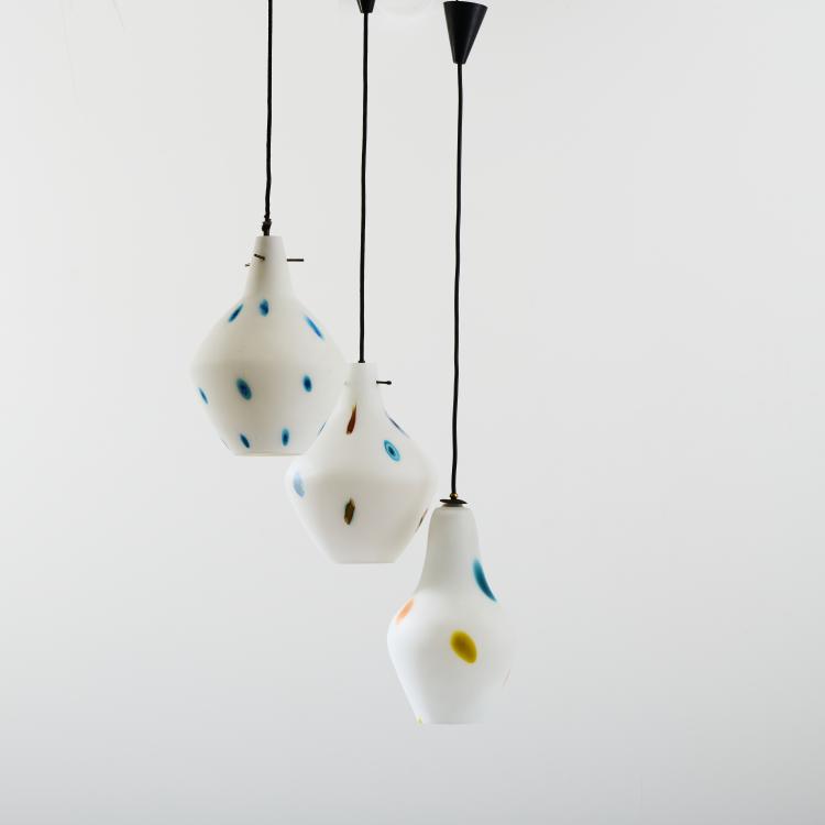 Hauptbild zu Objekt, Drei Deckenleuchten, 1950er Jahre, Murano, 170A 30