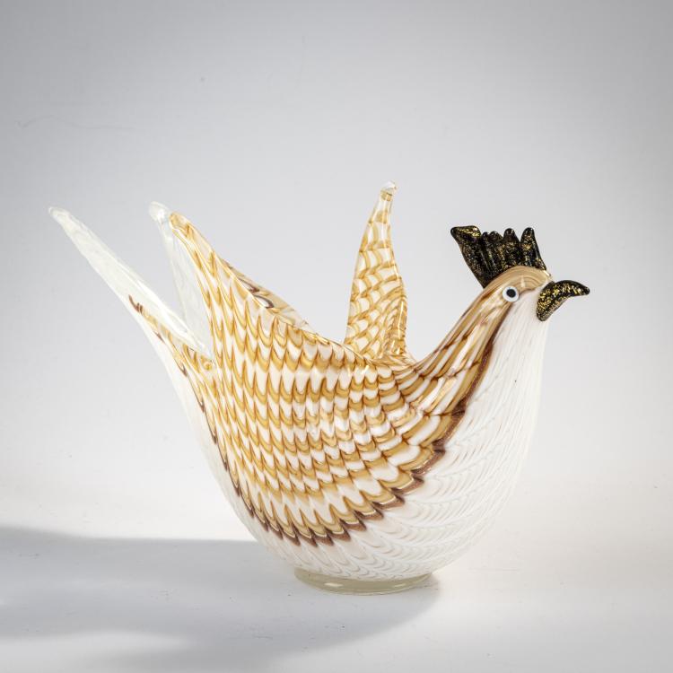 Bild 2 zu Objekt, Bird-shaped 'Filigrana semplice a trina' bowl, 1952, Dino Martens, Toso, Aureliano, Murano, 170C 665