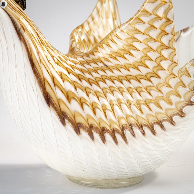 Bild 5 zu Objekt, Bird-shaped 'Filigrana semplice a trina' bowl, 1952, Dino Martens, Toso, Aureliano, Murano, 170C 665