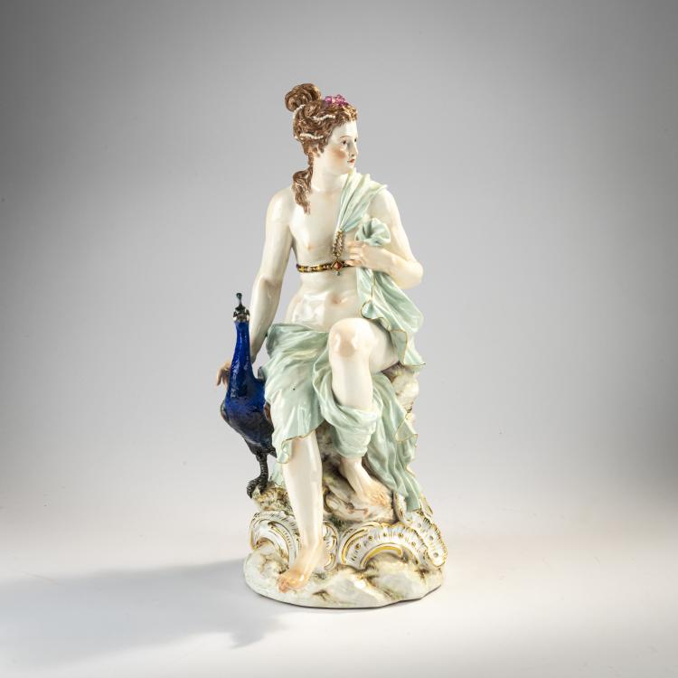 Hauptbild zu Objekt, 'Juno with Peacock', 1912, Paul Helmig, Meissen, KPM, 171C 537