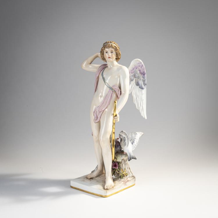 Bild 1 zu Objekt, 'Amor mit Pfeil und T&auml;ubchen', 1882-85, Hermann Hultzsch, Meissen, KPM, 171C 515