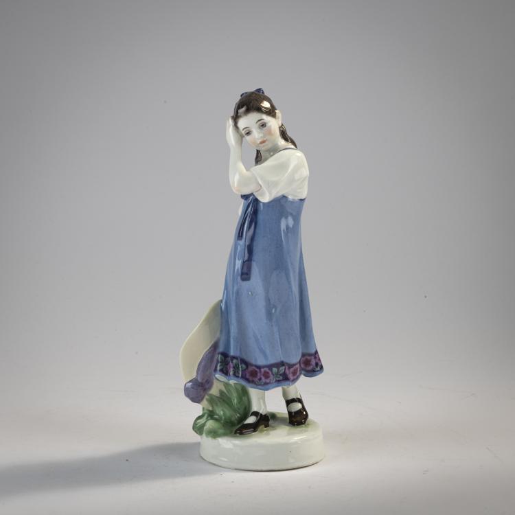 Bild 1 zu Objekt, 'Girl with Straw Hat', 1905-10, Karl Theodor Eichler, Meissen, KPM, 171C 529