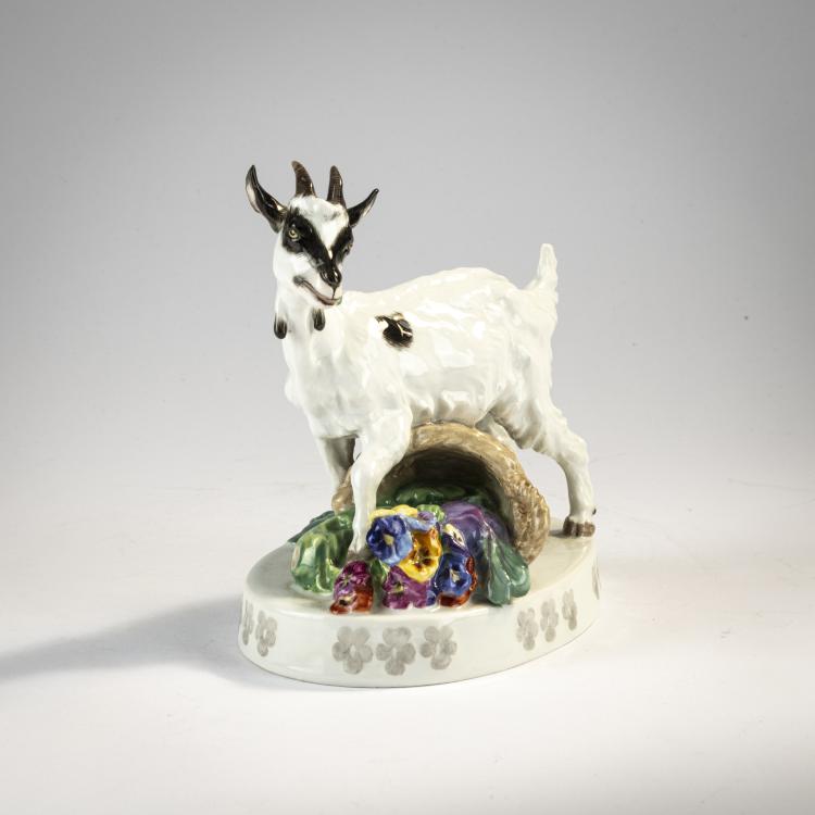 Bild 1 zu Objekt, 'Goat with Basket', 1905-10, Erich Hoesel, Meissen, KPM, 171C 533