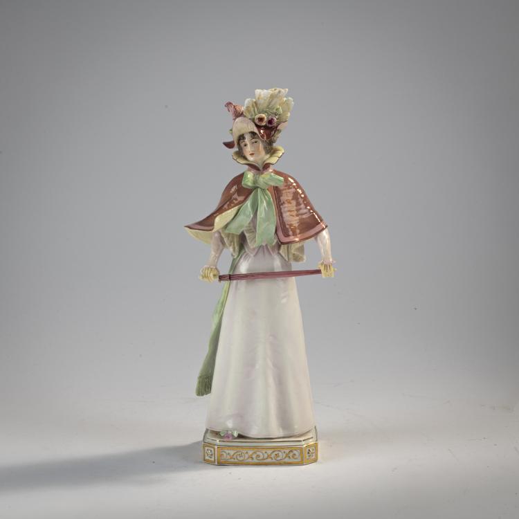 Hauptbild zu Objekt, 'Lady with Umbrella', 1896, Meissen, KPM, 171C 520