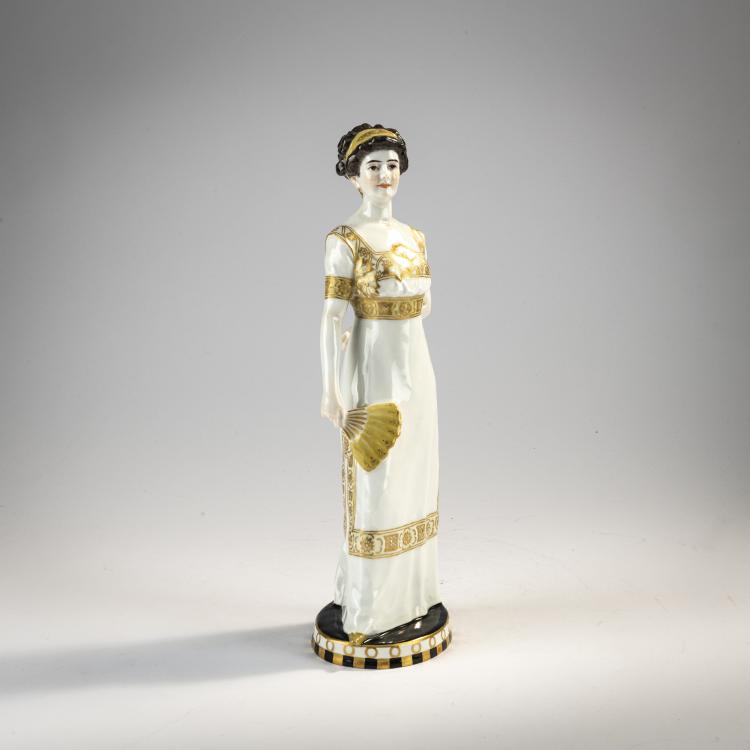 Hauptbild zu Objekt, 'Lady with a Fan', 1911-12, Alfred Otto Adalbert K&ouml;nig, Meissen, KPM, 171C 536