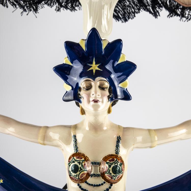 Bild 4 zu Objekt, Tischleuchte 'Haremstanz', um 1925, Josef Lorenzl, Goldscheider, Wien, 171C 577