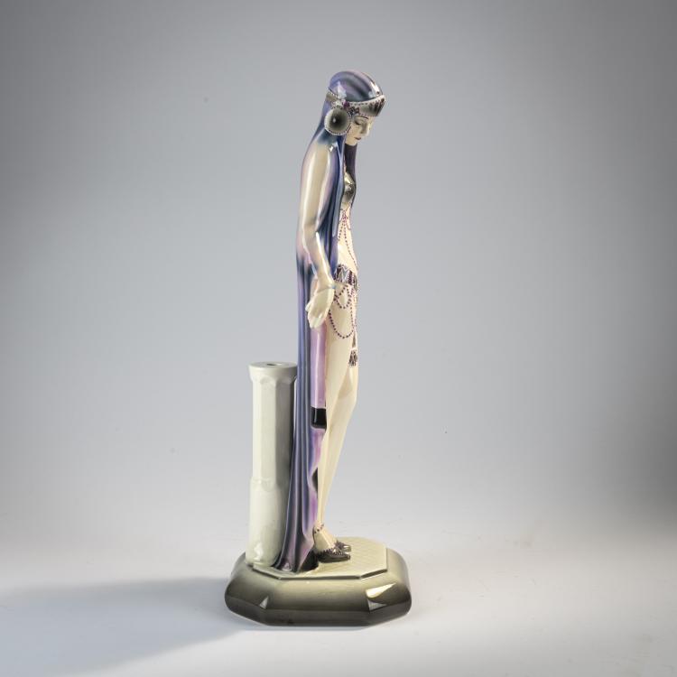 Bild 2 zu Objekt, Lampenfu&szlig; 'Stehende Haremst&auml;nzerin', um 1929, Josef Lorenzl, Goldscheider, Wien, 171C 591