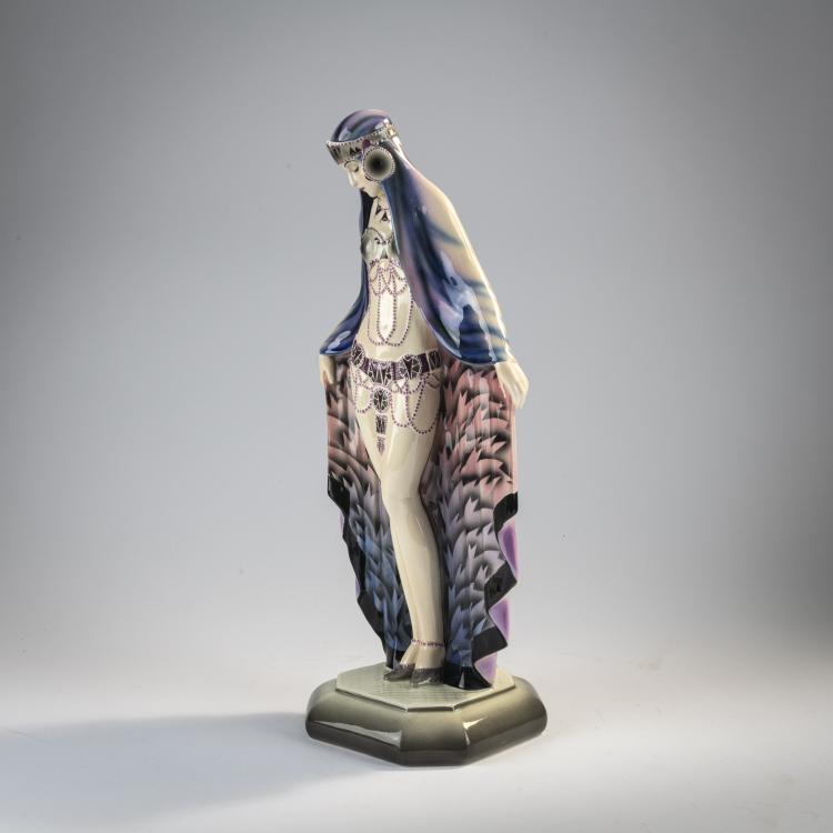 Bild 4 zu Objekt, Lampenfu&szlig; 'Stehende Haremst&auml;nzerin', um 1929, Josef Lorenzl, Goldscheider, Wien, 171C 591