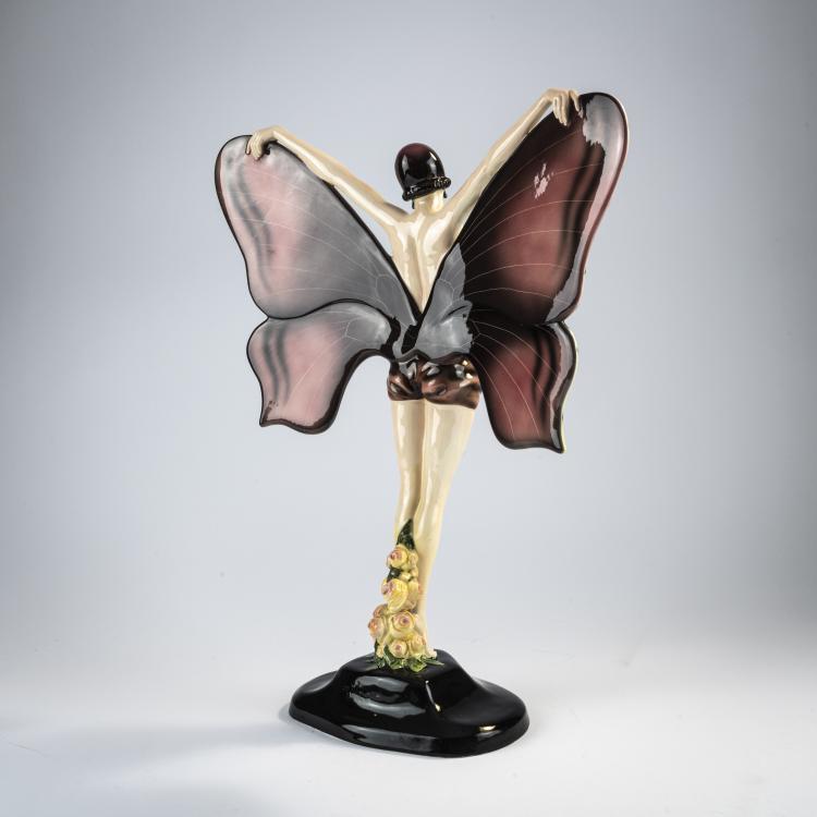 Bild 2 zu Objekt, Dancer in a butterfly costume, c. 1928/29, Goldscheider, Wien, 171C 584