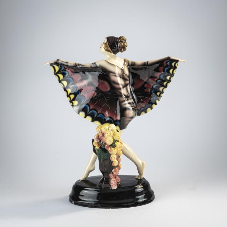 Bild 4 zu Objekt, 'T&auml;nzerin im Schmetterlingskost&uuml;m', 1924/25, Josef Lorenzl, Goldscheider, Wien, 171C 574