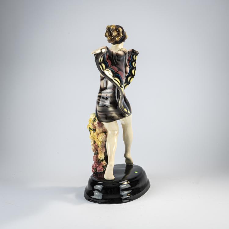 Bild 5 zu Objekt, 'T&auml;nzerin im Schmetterlingskost&uuml;m', 1924/25, Josef Lorenzl, Goldscheider, Wien, 171C 574
