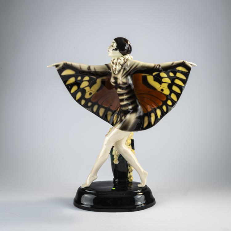 Hauptbild zu Objekt, 'Gefangener Vogel' (Niddy Impekhoven), um 1922, Josef Lorenzl, Goldscheider, Wien, 171C 570