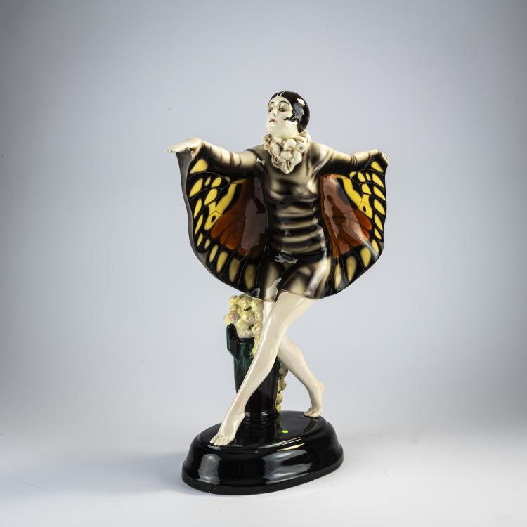 Bild 1 zu Objekt, 'Gefangener Vogel' (Niddy Impekhoven), um 1922, Josef Lorenzl, Goldscheider, Wien, 171C 570