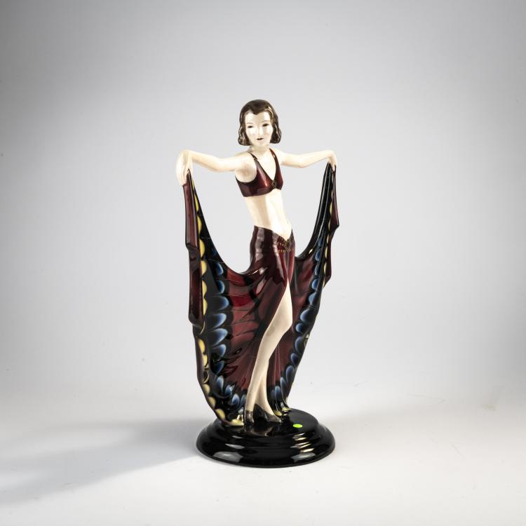 Bild 1 zu Objekt, 'Stehende T&auml;nzerin im langen Rock', um 1931, Josef Lorenzl, Goldscheider, Wien, 171C 596