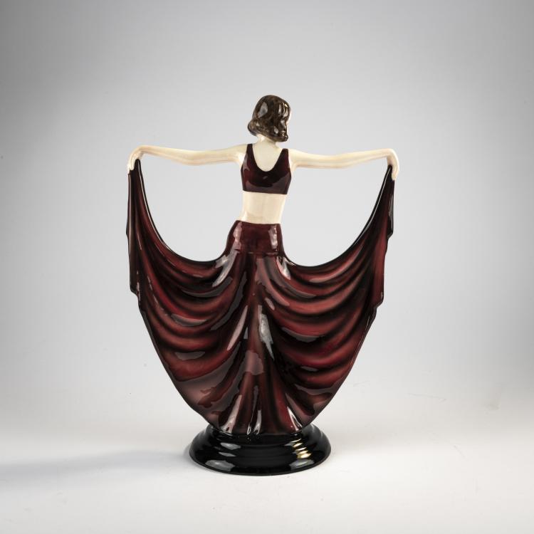 Bild 3 zu Objekt, 'Stehende T&auml;nzerin im langen Rock', um 1931, Josef Lorenzl, Goldscheider, Wien, 171C 596