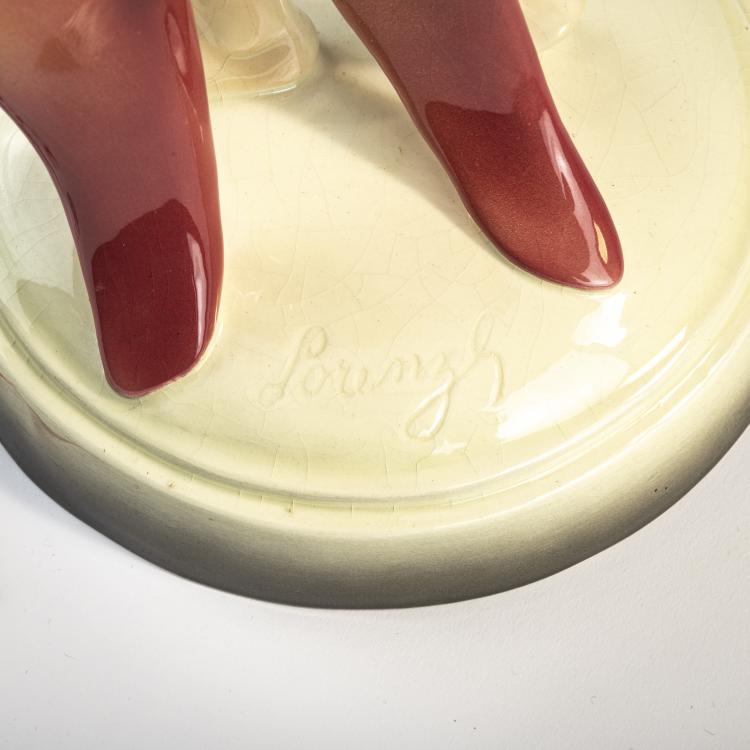 Bild 4 zu Objekt, Gro&szlig;e 'T&auml;nzerin im Schmetterlingskost&uuml;m (sich drehend)', 1929, Josef Lorenzl, Goldscheider, Wien, 171C 587