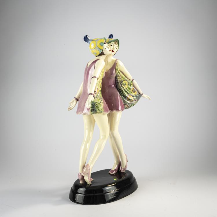 Bild 2 zu Objekt, 'Turteltauben', 1927/28, Stephan Dakon, Goldscheider, Wien, 171C 583