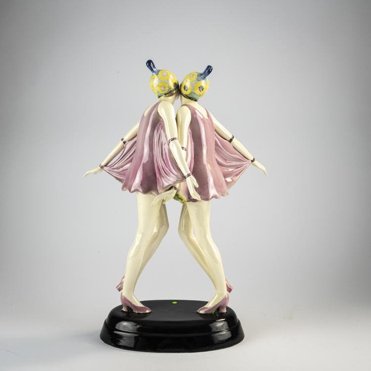 Bild 3 zu Objekt, 'Turteltauben', 1927/28, Stephan Dakon, Goldscheider, Wien, 171C 583