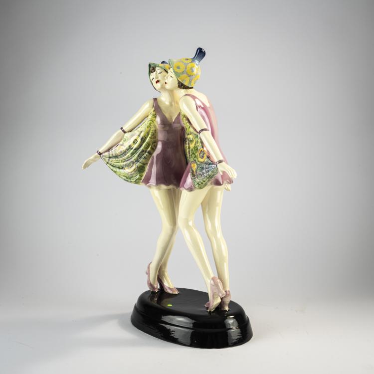 Bild 4 zu Objekt, 'Turteltauben', 1927/28, Stephan Dakon, Goldscheider, Wien, 171C 583