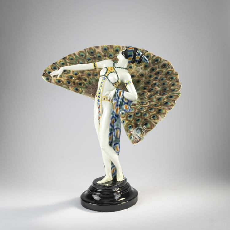 Bild 5 zu Objekt, Tall 'Dancer in Peacock Costume', 1924/25, Paul Philippe, Goldscheider, Wien, 171C 575