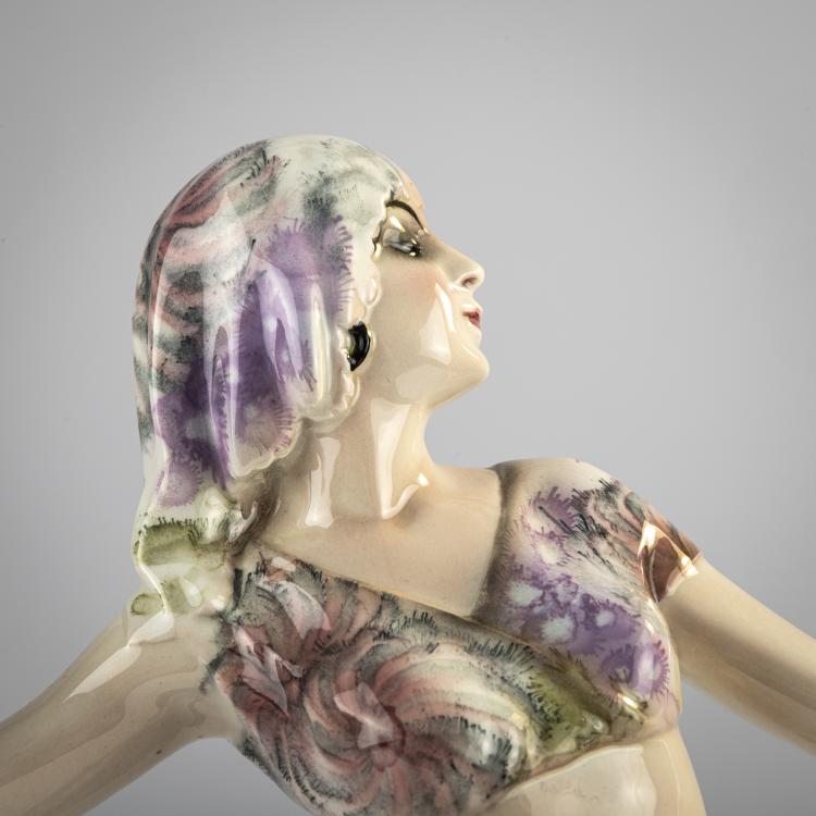 Bild 1 zu Objekt, 'Orientalische T&auml;nzerin in Pose', um 1923, Josef Lorenzl, Goldscheider, Wien, 171C 573