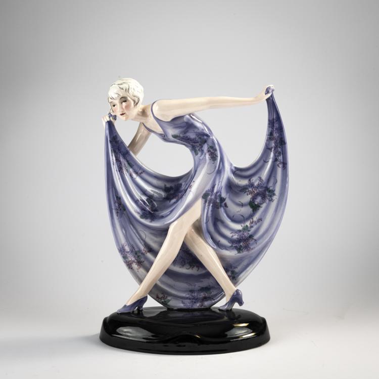 Hauptbild zu Objekt, 'Stepping dancer bent forward', c. 1930, Josef Lorenzl, Goldscheider, Wien, 171C 593