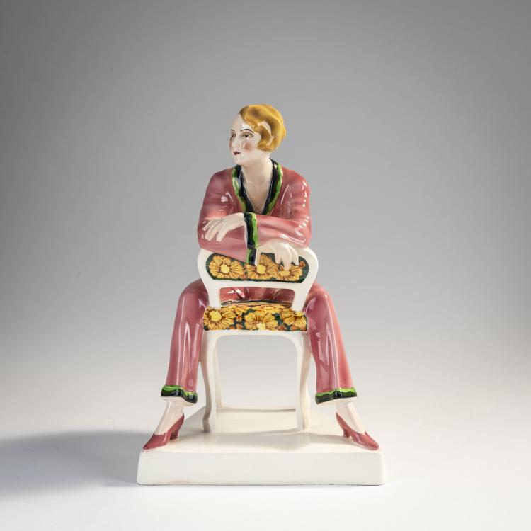 Hauptbild zu Objekt, 'Pyjama', c. 1928, Josef Lorenzl, Goldscheider, Wien, 171C 586